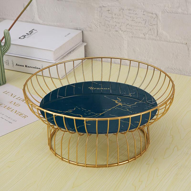 Abay Light Luxury Iron Art High Foot Fruit Plate