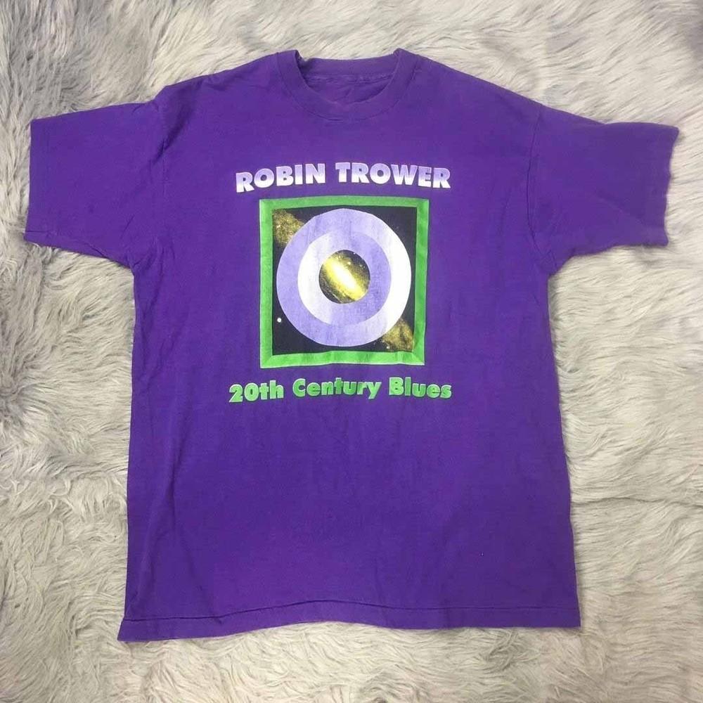 20TH CENTURY BLUES Vintage Robin Trower Shirt Purple Unisex S-5XL  22D505 Unisex T-Shirt S