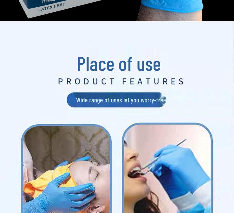 Disposable Nitrile Gloves: Oil-Resistant, Powder-Free for Labs, Food Processing, Household, Tattoo & Electronics