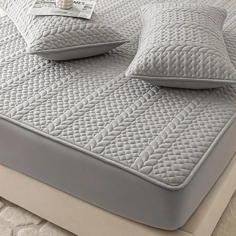 100% Waterproof Mattress Protector Cover, Cotton Fitted Sheet Hypoallergenic, Breathable, Smooth, 3D Air Fabric Bed Pad Cover