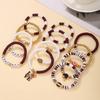 New Rugby Jewelry, New Design Soft Pottery Handmade Letter Beaded Stacked Multi-color Combination Bracelet