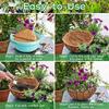 14inch 4 Pack Round Coco Liner for Hanging Basket,Flower Hanging Basket Coco Liners Replacement,Coco Fiber Replacement Liner
