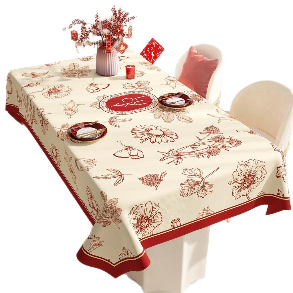 New Year Style Pvc Table Cover With Antioil Waterproof Material For Living Room Table Protection
