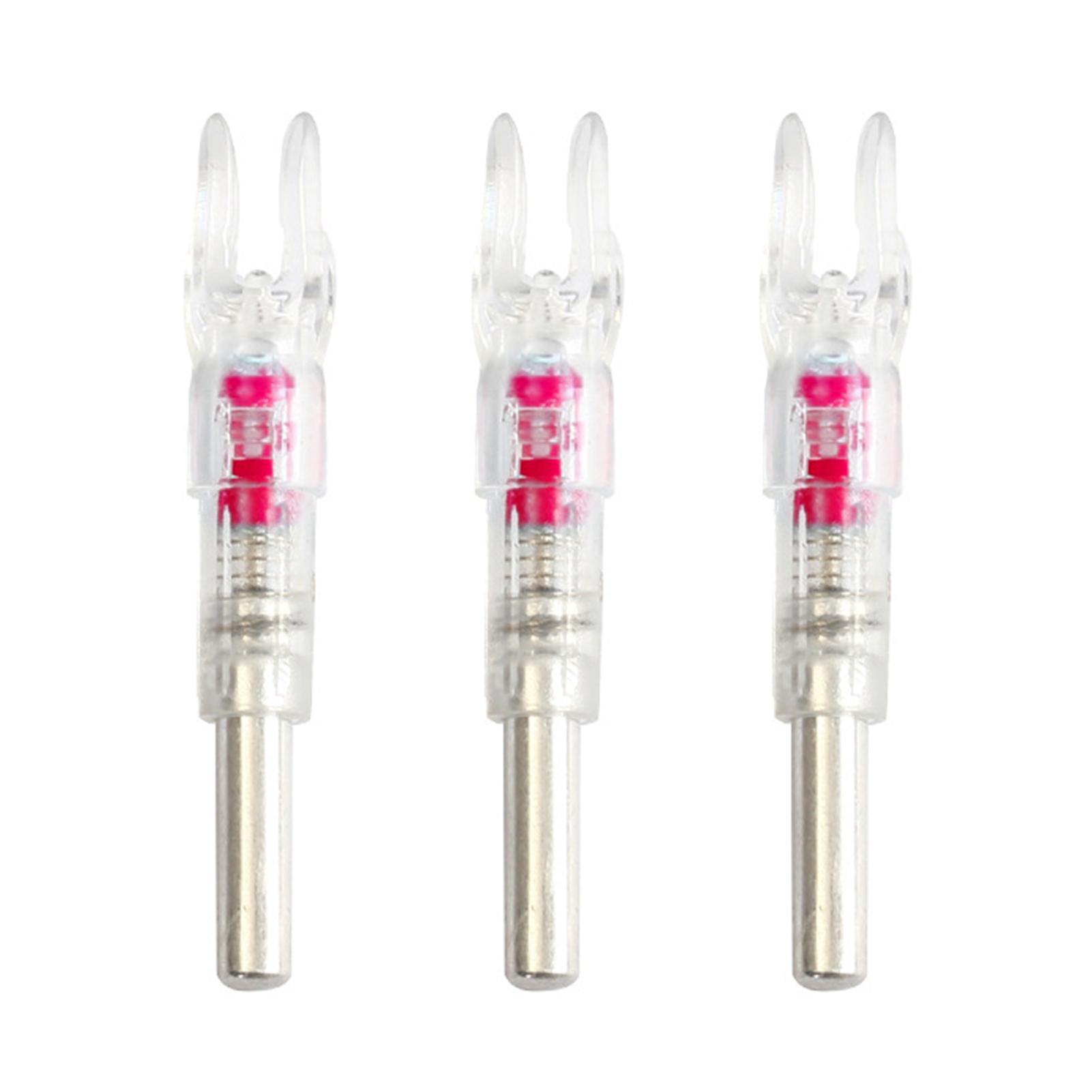 

Nocturnal Lighted Nocks для стрільби з лука, 3 упаковки, 4,5 см для стріли 6,2 мм, автоматичні поліетиленові ноки з підсвічуванням, лук червоний