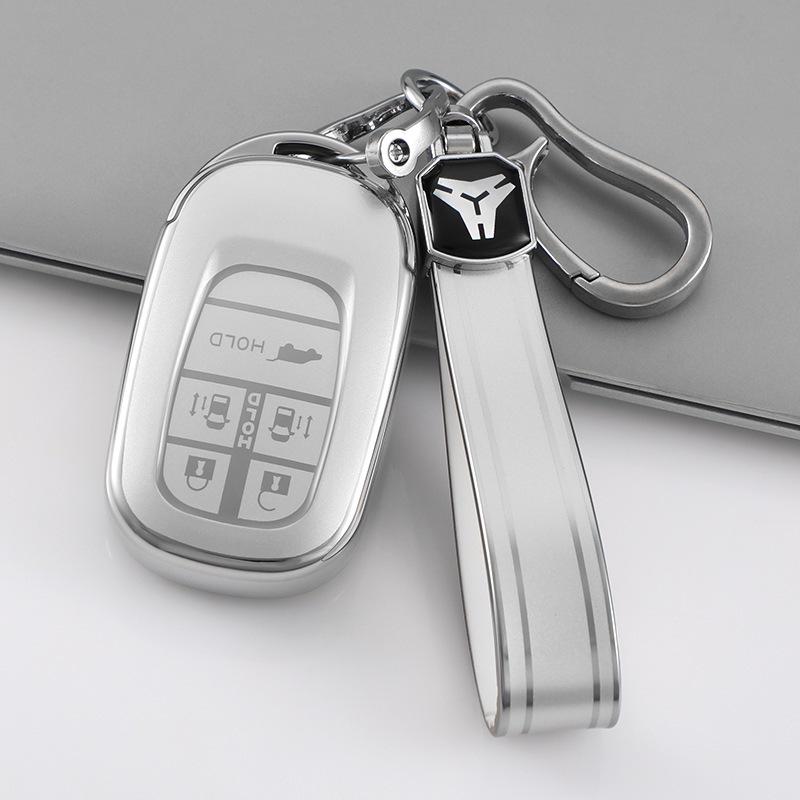 Honda Civic 11th Gen Key Cover, Sand Silver Full Protective Case