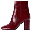 Leather Zip Lightweight Ankle Boots 7.5cm Women Boots Red 13130410