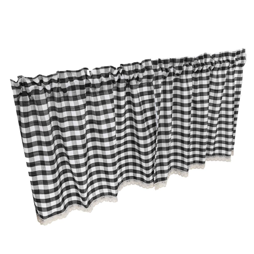 2x Elegant Lace Window Curtain Valance Treatments