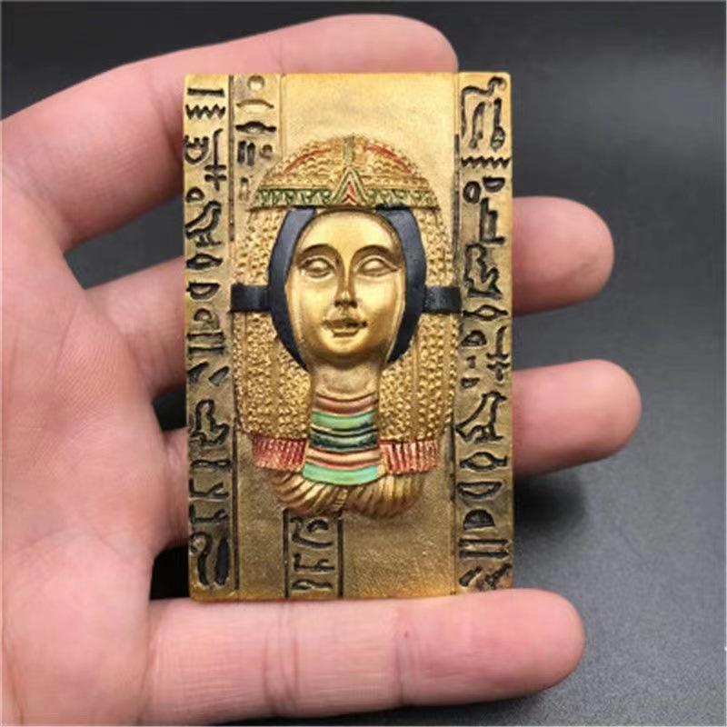 Hand-Painted Egypt Pyramids & Sphinx Resin Fridge Magnet - Tourist Souvenir. Free Shipping!