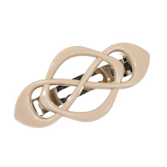 Vintage Französische Haarspange Chinesische Knotenform Metallfeder Haarnadel Rutschfest Starker Halt Hinterkopf Haarspange Haaraccessoires