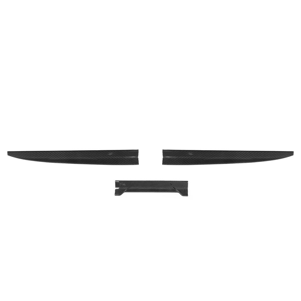 3Pcs Car Rear Spoiler Tail Universal Air Friction Reducing Lip Air Flow Adjustment High Efficiency Wing Spoiler Glossy