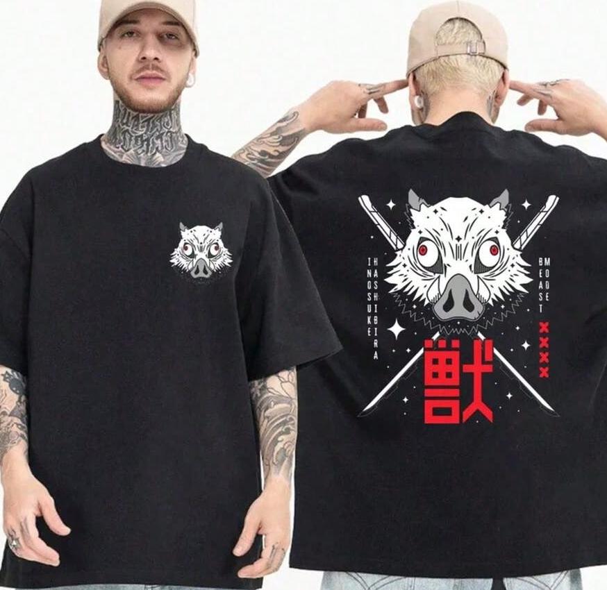 

Yizhizhu Anime Printed Tshirt SpringSummer New Style Mens Casual Fashion Harajuku Style Y2K Unisex Tshirt XL