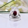 Ruby - Dyed Quartz Gemstone 925 Sterling Silver Ring V8491, Red Ring, Oval Ring, Valentin's Day Gift, Gift For Her, Birthday Gift, Handmade Jewelry, S