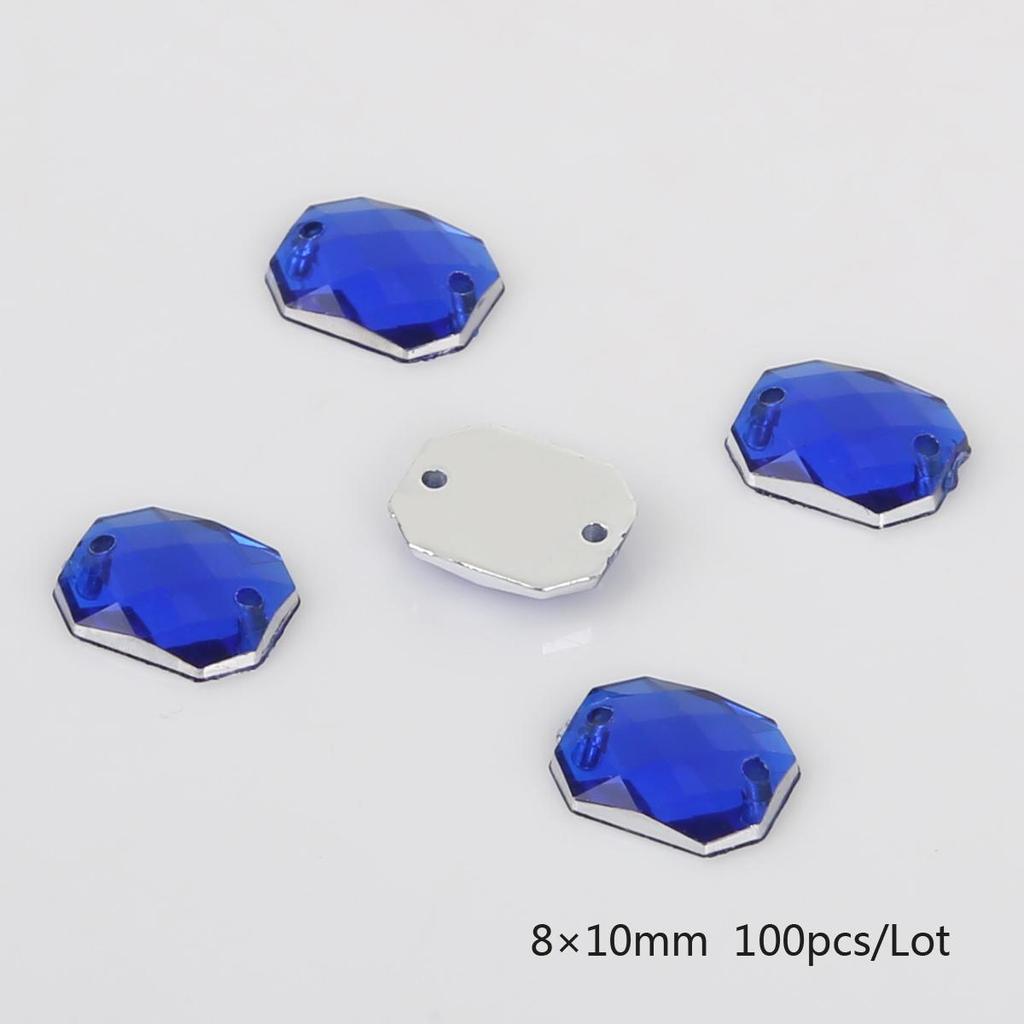 100 buc/sac de cusut strasuri de cristal cu spate plat Cusut pe cristale pietre acrilice margele strass pentru bricolaj artizanat decorare album de însemnări