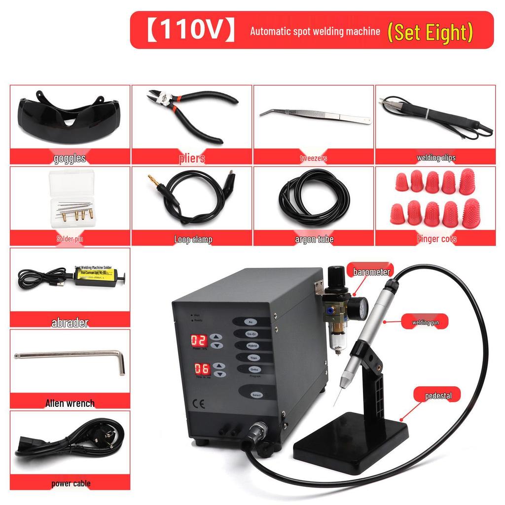2025 High-Power Spot Welder for Dental, Orthodontic, CNC, Argon Arc, Gold, Silver, Jewelry, Necklace Welding