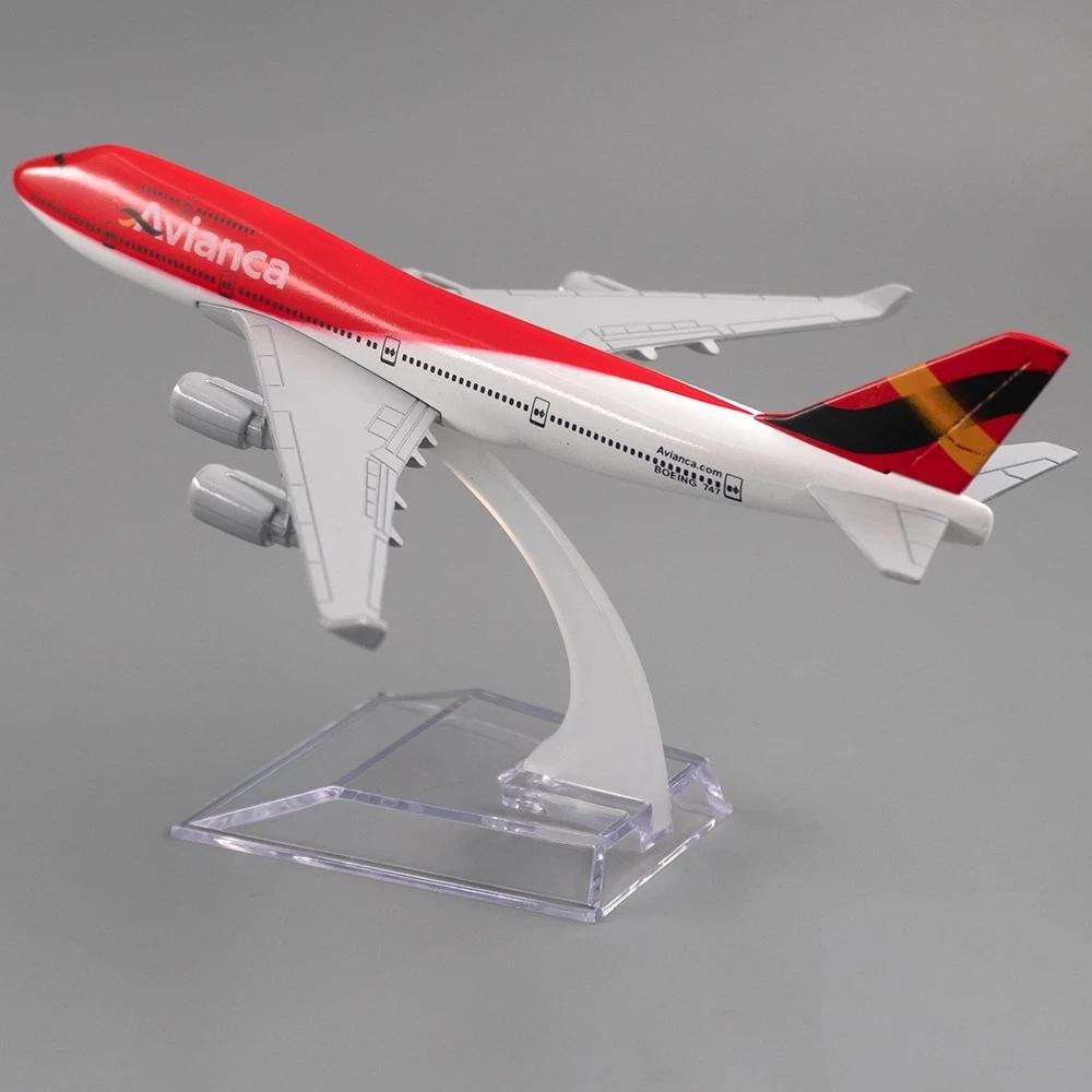 1/400 Scale Alloy Aircraft B747 Colombia Avianca Airlines 16cm Alloy Airplane Model Plane B747 Model Aircraft For Aviation