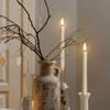 Elektronische Kerze mit Batterie-Timer und Fernbedienung, flammenlose LED-Kerzen, Tränenlicht, Hochzeitsessen, Heimdekoration, 21 cm