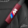 Leather Car Seat Belt Shoulder Protection Cover Shoulder Pads For BMW M Power Performance M3 M5 X1 X3 X5 X6 E46 E39 E36 E60 E90 DV1