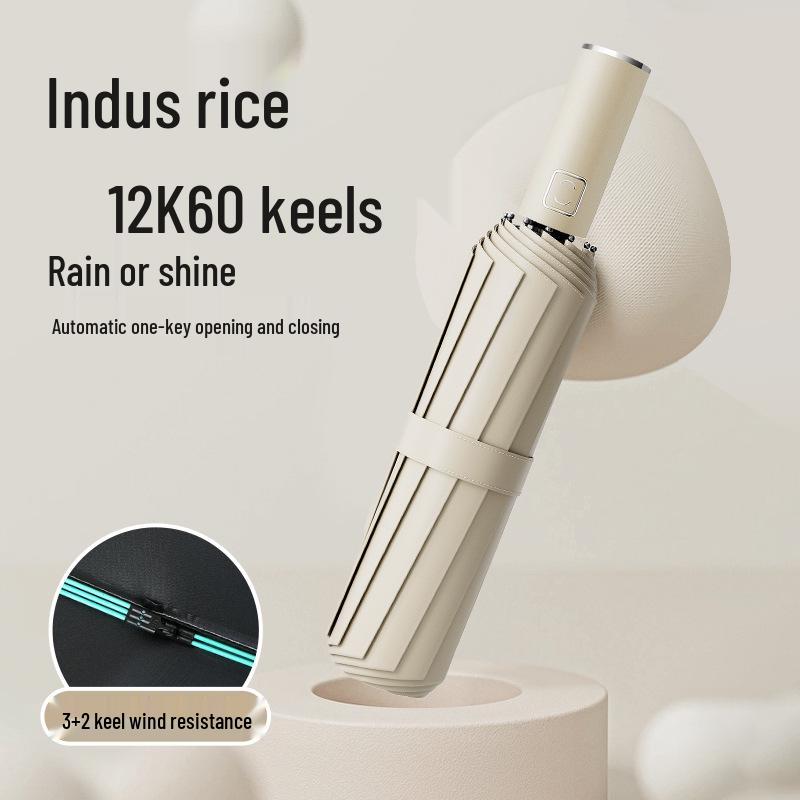 Men's Dual-Use Automatic Folding Umbrella: Windproof, Sun & Rain Protection, Customizable