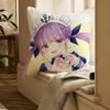H-Hololive M-Minato Aqua Pillow Case Printing Pillowcase Living Room Sofa Cushion Cover Bedroom Room Decor