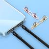 1pcs Stainless Steel Mobile Phone Lanyard Patch Side Hanging Clip Double Buckle Phone Straps Gasket Metal Connect Piece for