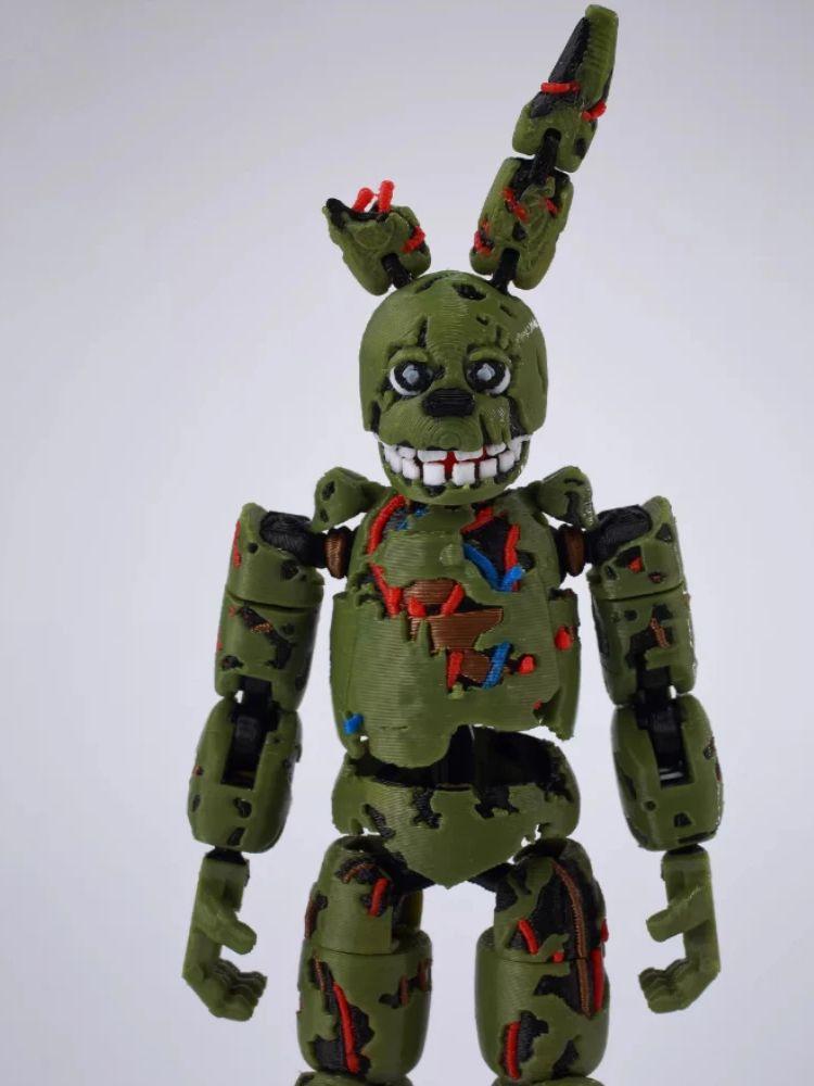 Fnaf Freddy Fazbear'S Pizza Springtrap Toys 3D Printed Action Figures Anime Model Lucky Dummy 13 Multi-Jointed Ornaments Gifts