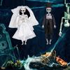 Halloween Decorations Outdoor Hanging Bride Groom Skeleton Poseable Hanging Skull Scary Room Pendant Yard Decors
