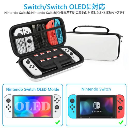 HEYSTOP [Switch Case/Switch OLED Model Compatible] Switch OLED Case Protective Cover Game Card Storage Dustproof Stainproof Waterproof Shockproof Full
