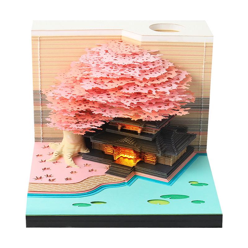 Guochao 3D Papier escultura Haftnotizen - Kreative Büro Schreibtisch Dekoration Souvenir