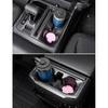 JOYTUTUS Cup Holder Coasters for Car, 2 Pack Universal Anti-Slip Car Coasters with Crystal Rhinestone, 2.75 inch/6.98 cm PVC Cup Holder ert Coaster,