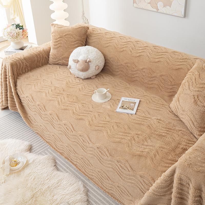

Зимний теплый удобный хлопковый бархатный диванный чехол Ins Style Cream Style нескользящий статический диванный чехол All-Inclusive Universal Cover 180*130cm