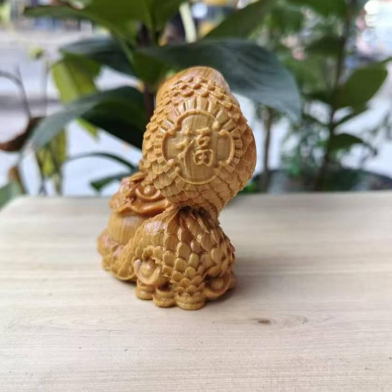 1 Piece Lucky Feng Shui Snake Statue Wooden Carved Chinese Snake Figurine Money Wealth Home Desktop Decorations Accessories