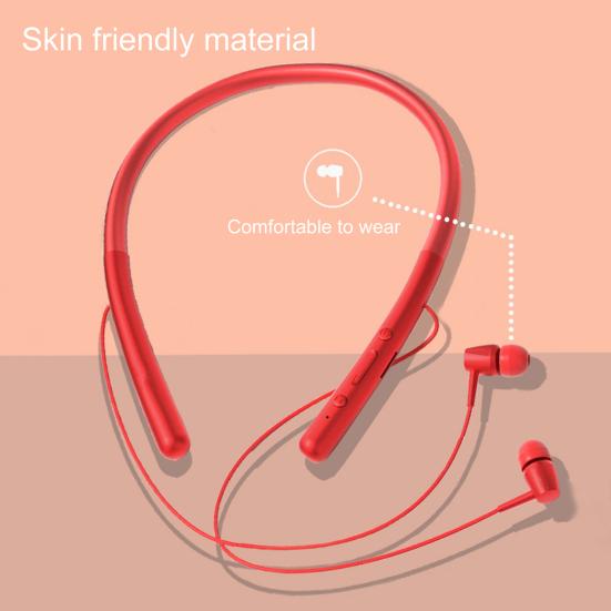 Bluetooth-compatible Earphone Neckband Noise Reduction Universal Wireless Stereo Game Earbud for Sports