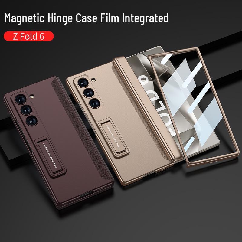 Samsung ZFold6 Magnetisches Scharnier Case: Vollständige Abdeckung, Integrierte Folie & Hartschalen-Halterung