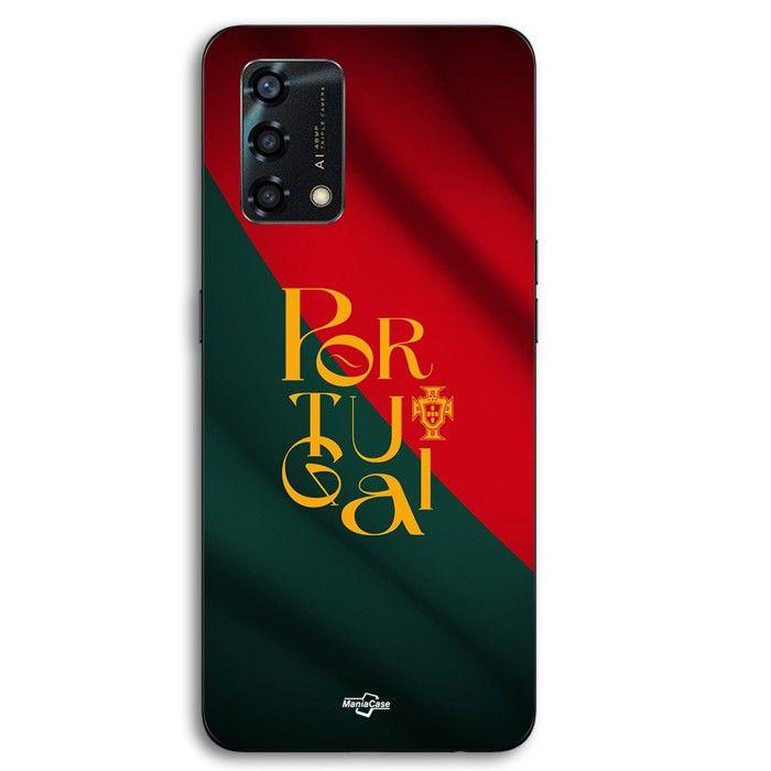 Coque pour smartphone - MANIACASE - Oppo A95 - Drapeau Portugal - Noir - Protection antichoc