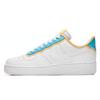 New Nike Air Force 1 Low Se White Light Blue Fury Topaz Gold Women's AA0287-105