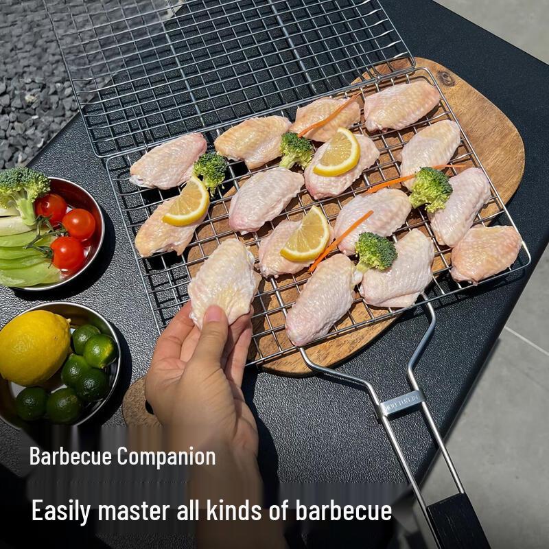Kujucun Heavy-Duty Electroplated Barbecue Grilling Basket
