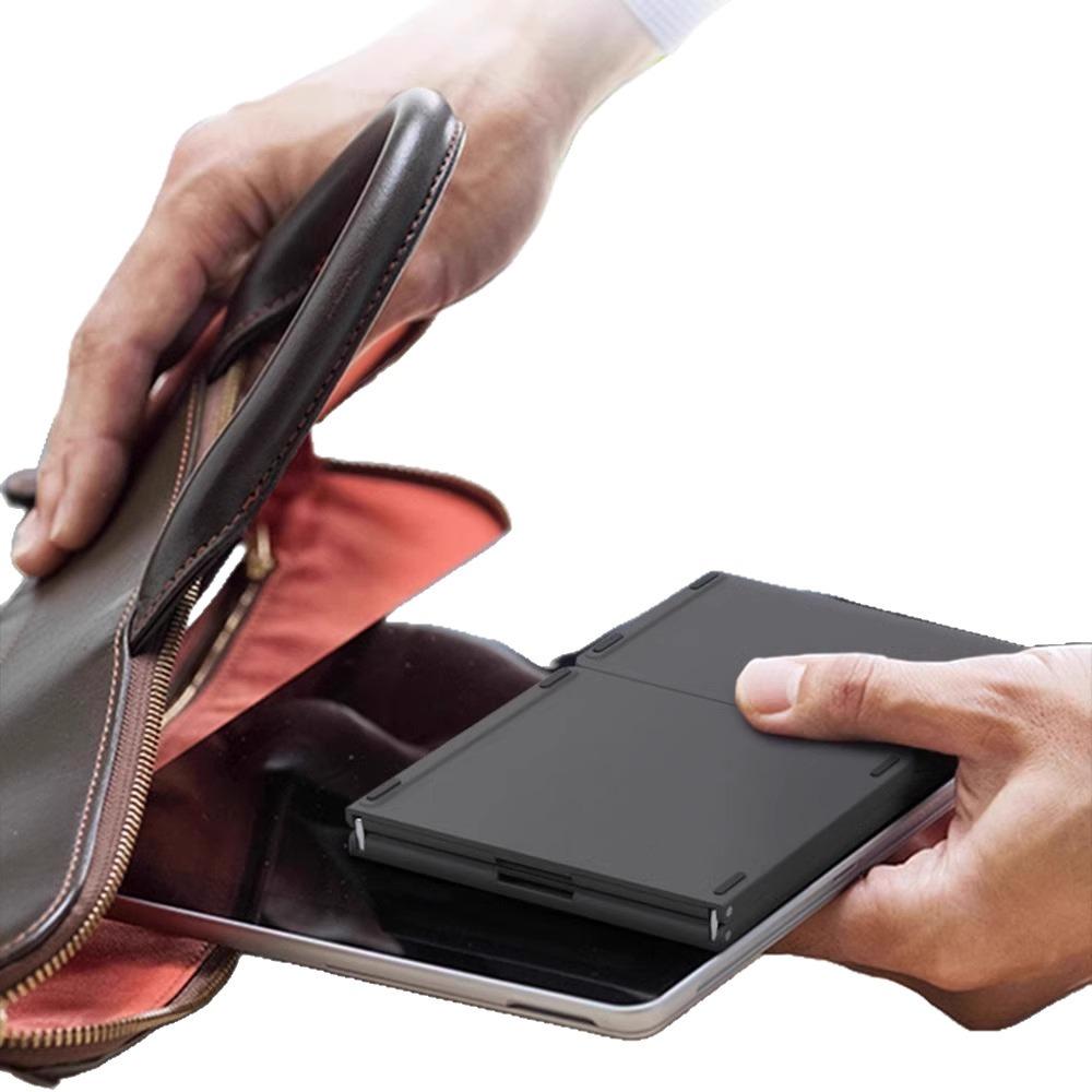 Bluetooth Keyboard Triple Folding Keyboard Is Suitable for iPad, Business Office Mini Mobile Phone Tablet Keyboard, Suitable for All Systems