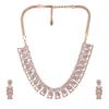 Uimitor set de colier Estele placat cu aur roz și CZ pentru femei