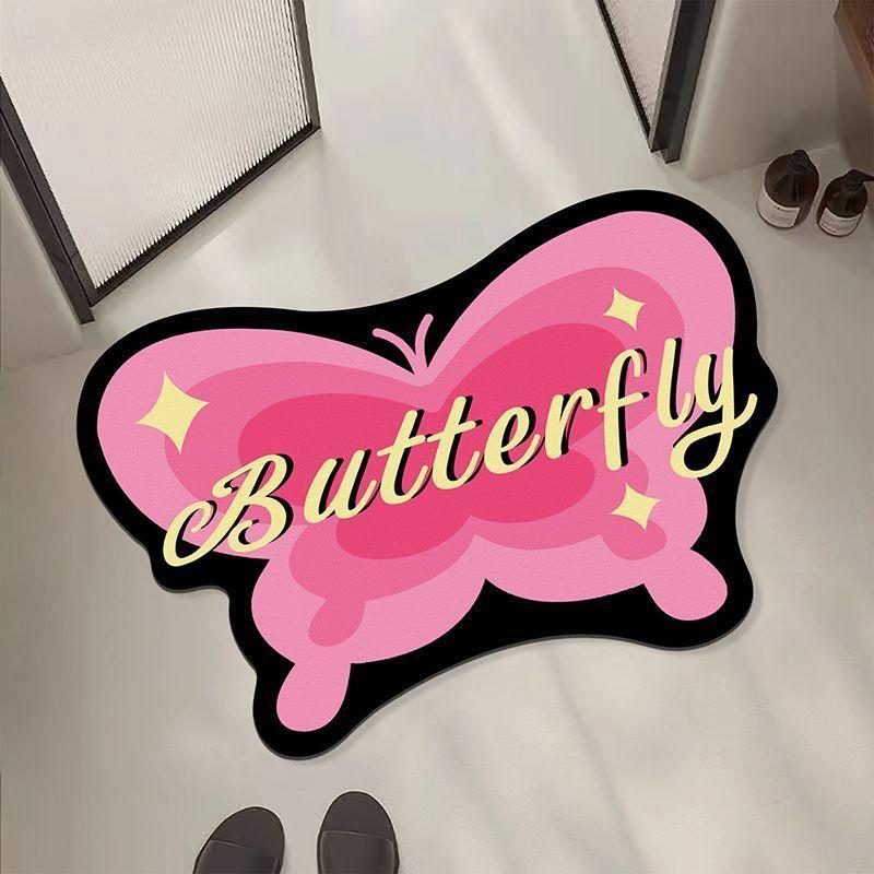 

Диатомовая грязь мультяшная бабочка коврик для пола в ванной комнате туалет водопоглощение нескользящий быстросохнущий грязезащитный коврик туалетный ковер 40X60cm 15.7X23.6in