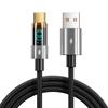 6A Transparent Type-C Data Cable, 100W Super Fast Charging, Compatible with Huawei, Xiaomi, and Apple Devices.