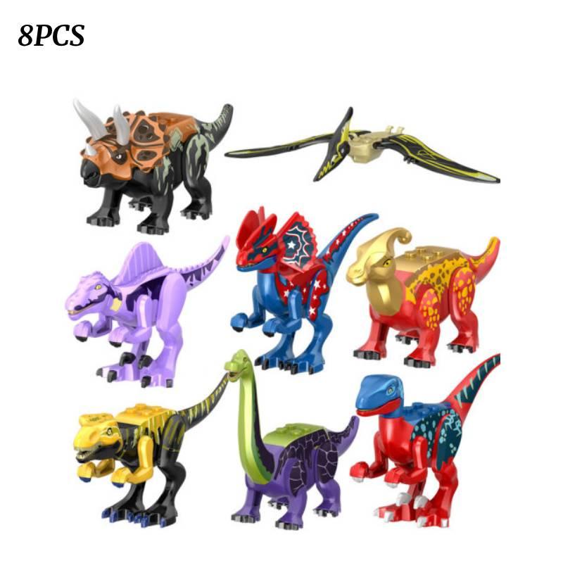 

Colorful Jurassic Bagged Dinosaur Building Blocks 8 Varieties Of Intelligent Toys