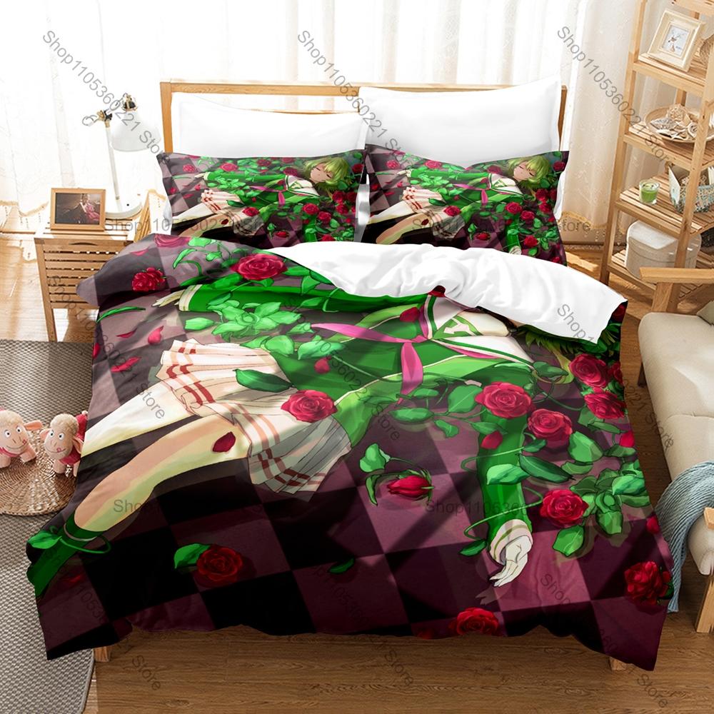 Cute Scared Teen Graphic Kanna Kizuchi Your Turn to Die Psychological Horror Game Bedding Set Duvet Cover With 2 Pillowcases