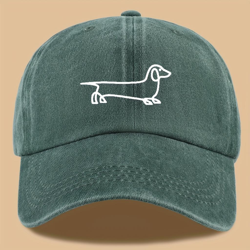 Simple Dog Print Baseball Cap, Versatile for Both Unisex and Women, Suitable for Outdoor Travel As a Hat for Pet Enthusiasts