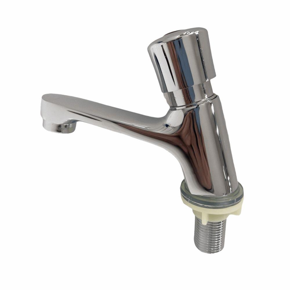 Single Cold Water Time Delay Faucet Female Thread G1/2 Push Button Self Closing Tap Copper Water Saving Faucet Bathroom Use