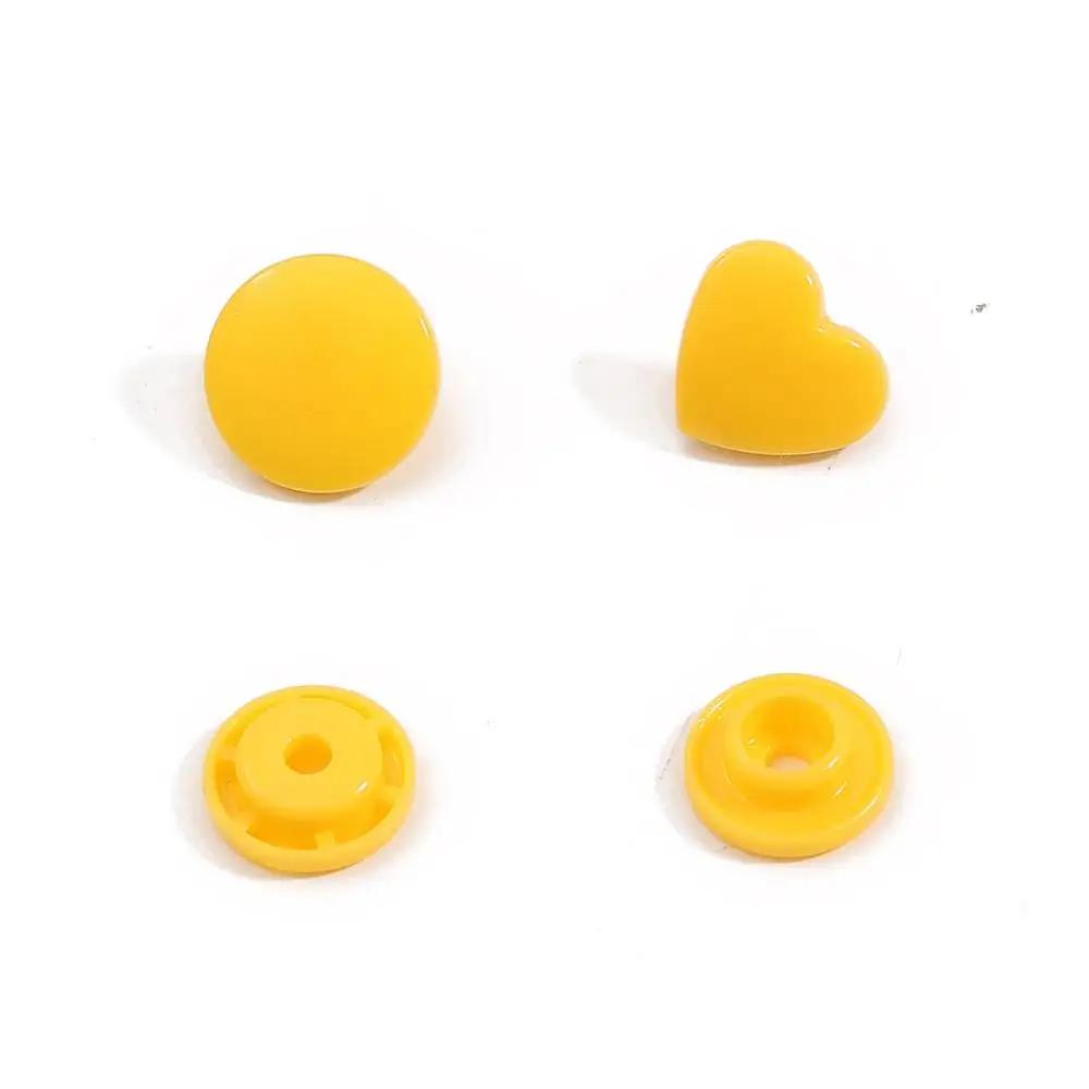 25Set T5 Plastic Heart Shape Snap Buttons12Mm Fasteners Quilt Cover Sheet Button For Scrapbooking Crafts Clothes Clip Accessorie