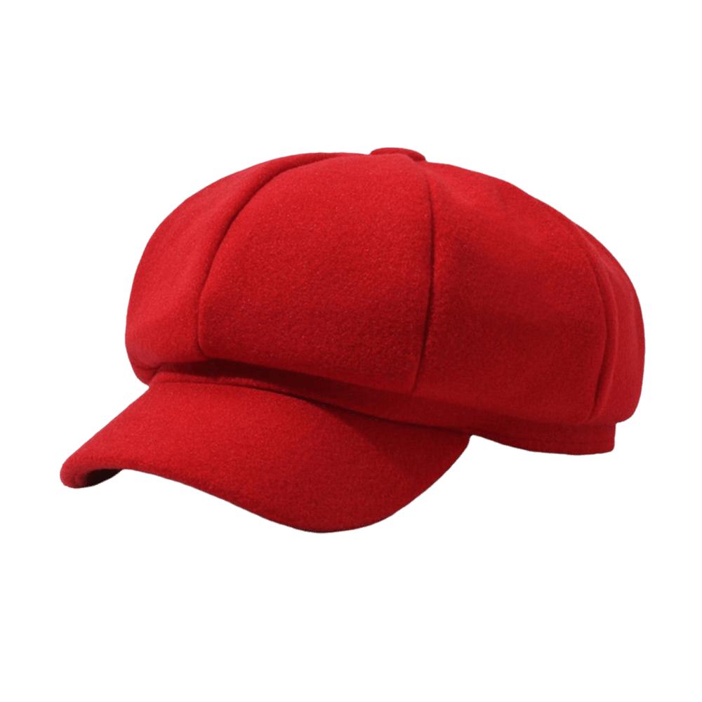 Solid Color Beret Hat Windproof Painter Caps Fashion Newsboy Hat Autumn Winter