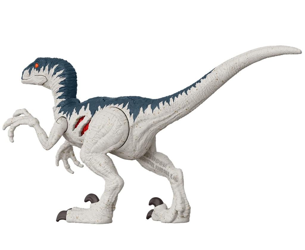 Mattel Jurassic World Realistic Mini Action Figure: Damaged! Velociraptor [Total Length: Approx. 20cm] [Ages 3 and Up] GWN14 Gray Medium