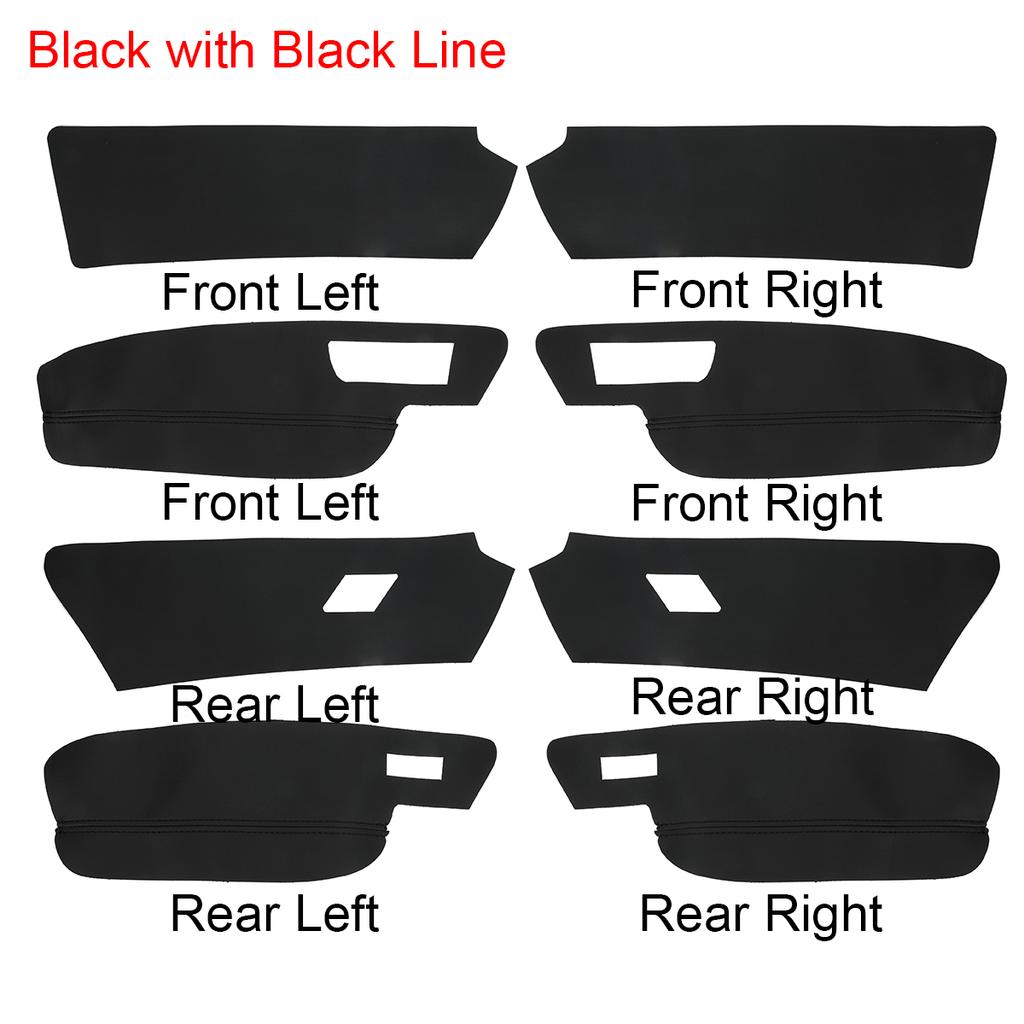 8PCS LHD Front Rear Armrest Cover For VW Golf 7 MK7 2014 2015 2016 2017 2018 Car Door Panel Armrest Cover Sticker Trim