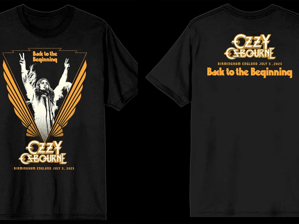 Black Sabbath a Ozzy Osbourne Back To The Beginning Merch Eventové tričko se sestavou Oboustranné tričko Ins Y2k Nová Značka Nový Styl