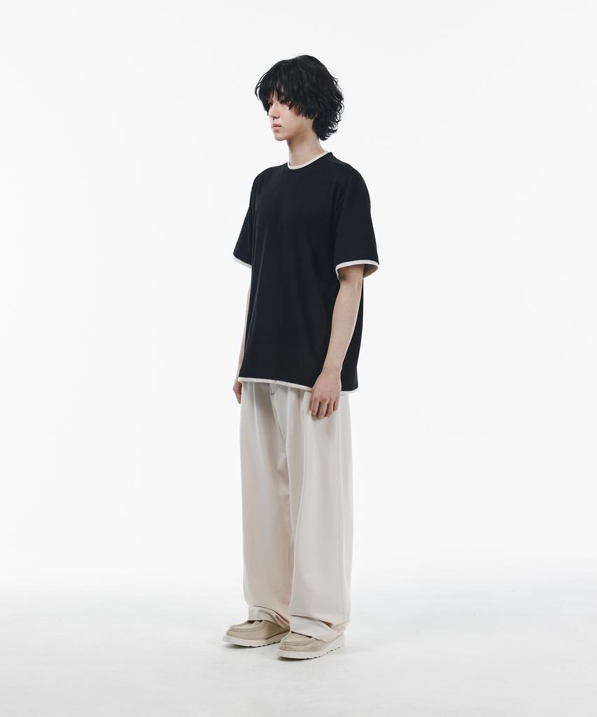 SIGNATURE [Summer Fabric Added] Double-Tuck Wide Slacks [Ivory]